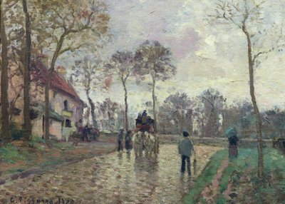 La carrozza per Louveciennes, 1870 da Camille Jacob Pissarro